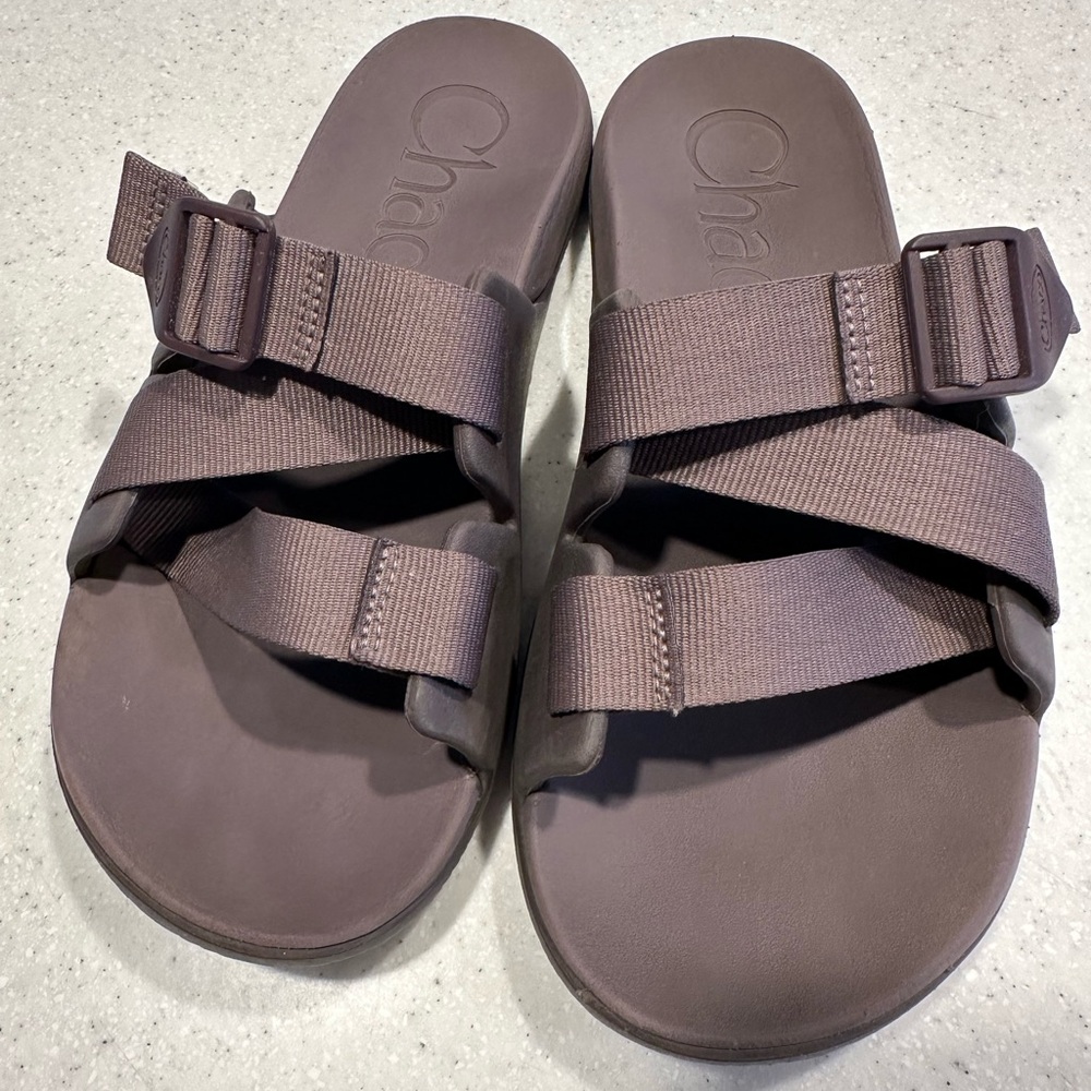 Chaco Women's Slide Sandals In Dusty Mauve View 3